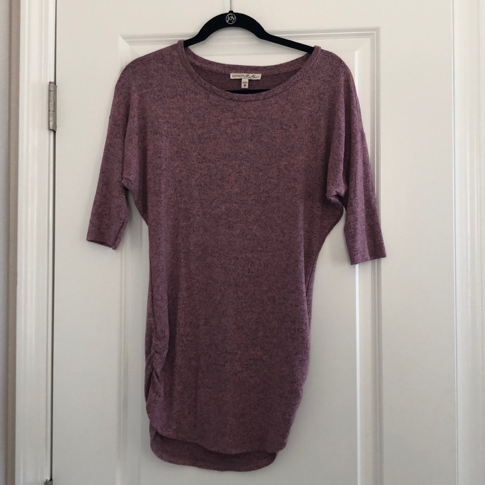 Heathered pink tunic top